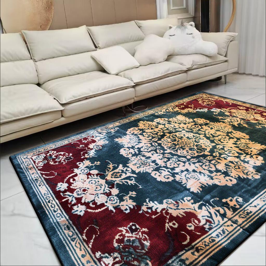 Gorgeous European Carpet Living Room Retro Large Area Decoration Sofa Area Rugs for Bedroom Cloakroom Non-slip Floor Mats