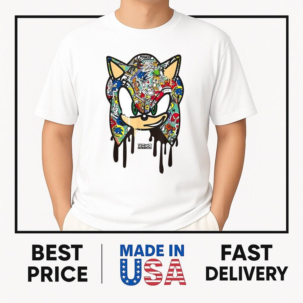 

Sonic the HedgehogSticker Sonic T-Shirt ON TREND Unisex T-Shirt XXXL