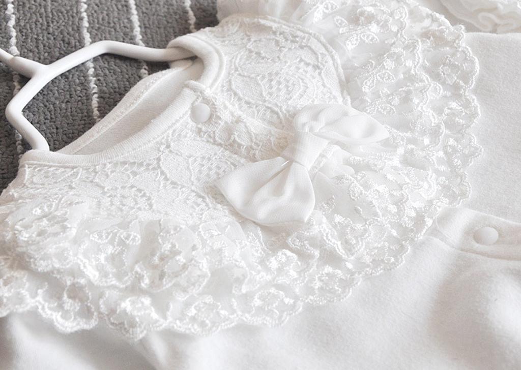 Coral Way Baby Newborn Sweet Girl Long Sleeve Cotton Romper Set with Size Coral Way Ceremony Newborn Baby Shower Shrine Visit Baby Sweet Girl Pajama