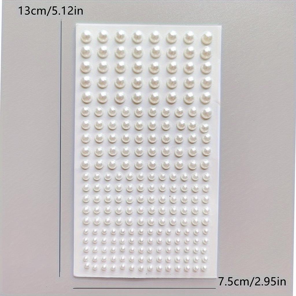 White ABS Plastic Pearl Stickers Versatile Craft Beads for Phone Cases, Albums, Water Bottles & Gift Decorations