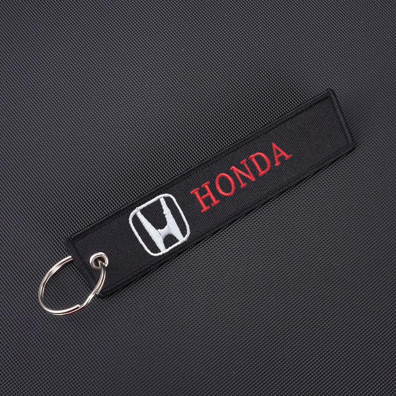 Car Emblem Lanyard Nylon Neck Halter Work Card Hanging Rope Keychain For Honda CRV Civic Accord Odyssey HRV Stepwgn Insight City RG0