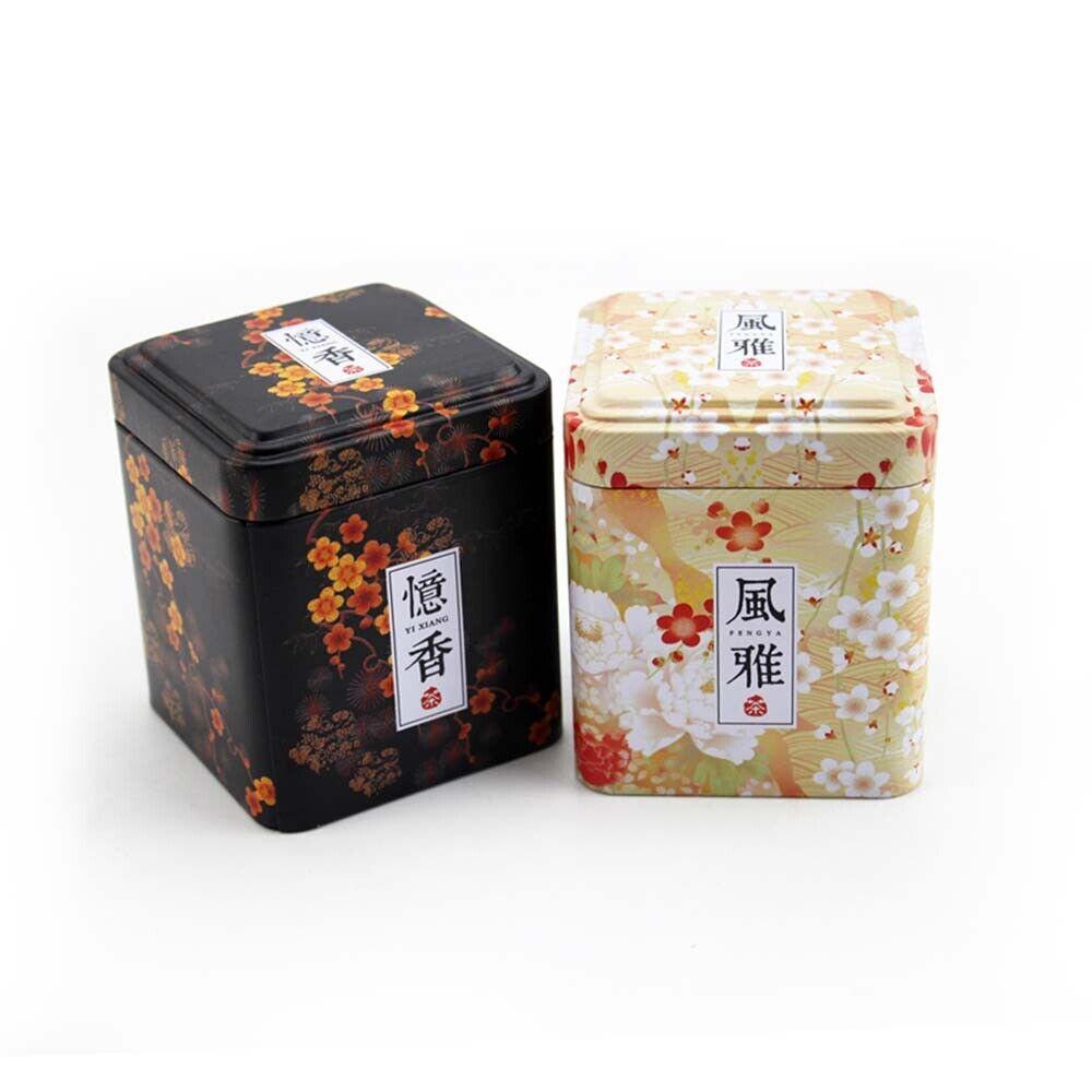 European Pastoral Style Mini Iron Box Easy-Carry Tin Cans Portable Tea Packaging Box