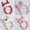 Christmas Deer Headband With Glitter Antlers For Holiday Party Decor And Celebrations