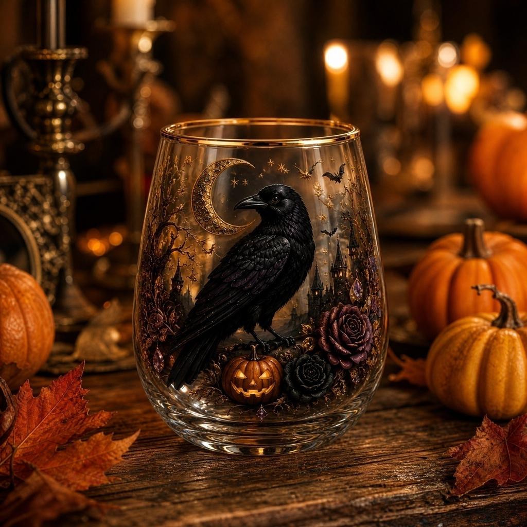 Halloween Glass Cup Set - Themed Tumbler for Holiday Parties and Everyday Use
