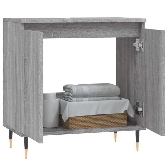 VidaXL Armoire de bain sonoma gris 58x33x60 cm bois d'ingénierie 831578