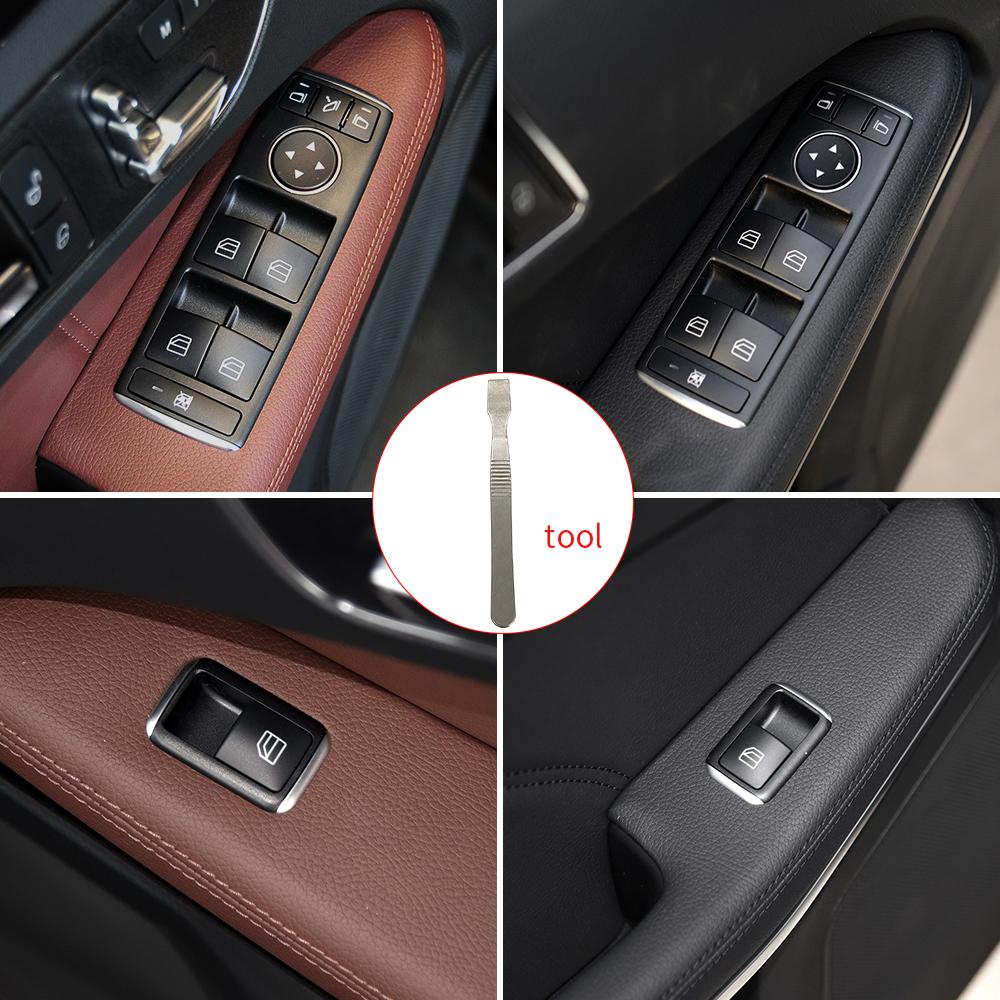 For Mercedes W204 W212 W207 X204 Car Power Window Switch Button Cover Cap For Benz C E GLK Class Coupe C200 E260 GLK300