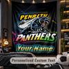 TapestryPenrith Panthers Custom Name Text Personalized Wall Hanging Tapestry Home Wall Decor