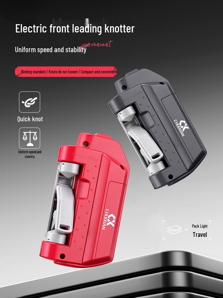 Lure Leader Electric Quick Knot Tying Tool for PE and Carbon Line Model 511 Battery Knot Tying Tool [Red]