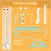 Bookbinding Easy Scrapbooking Tool Plastic Positioner Ruler for Efficient Production Convenient Binding Device for Handbook