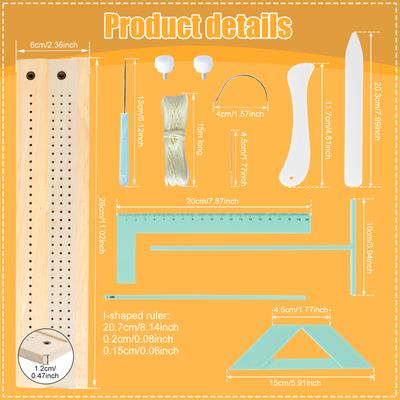 Vázání knih Snadný nástroj pro scrapbooking Plastové polohovací pravítko pro efektivní výrobu Pohodlné vázací zařízení pro příručku