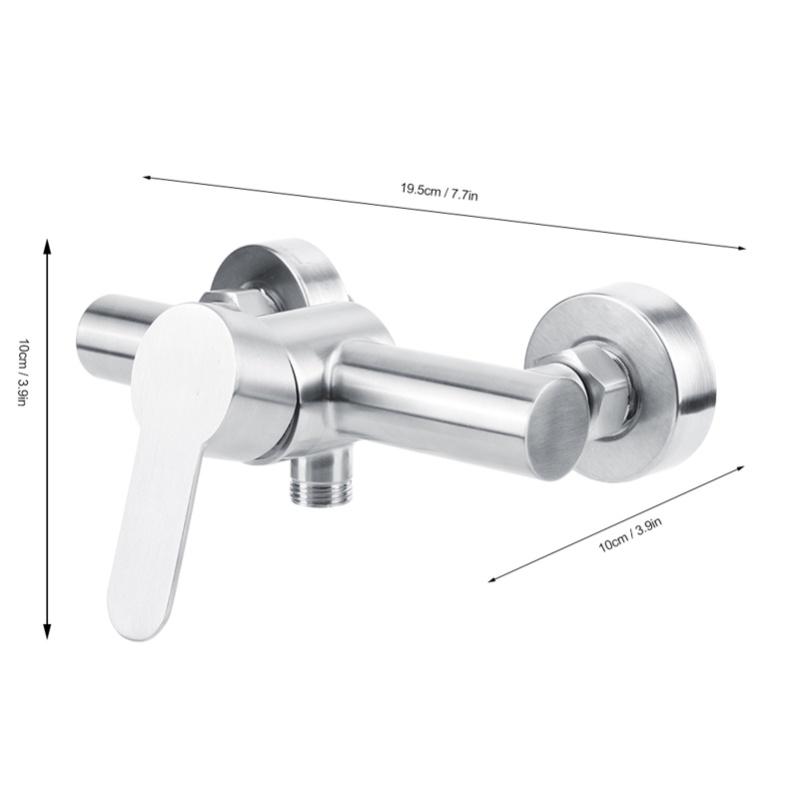 304 Stainless Steel Shower Faucet Bathroom Shower Hot Cold Water Tap G1/2in304 Stainless Steel Shower Faucet