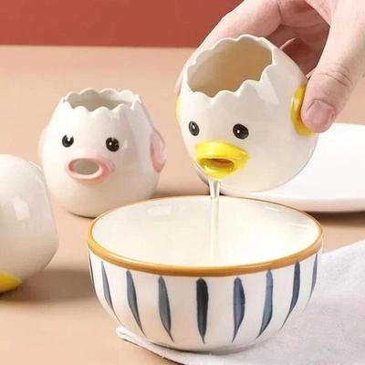 Cartone Animato Uova Tuorlo Bianco Separatore Ceramica Ceramica Pulcino Separatore Domestico Cucina Sala da Pranzo Strumenti per Cucinare Accessori Fornitura