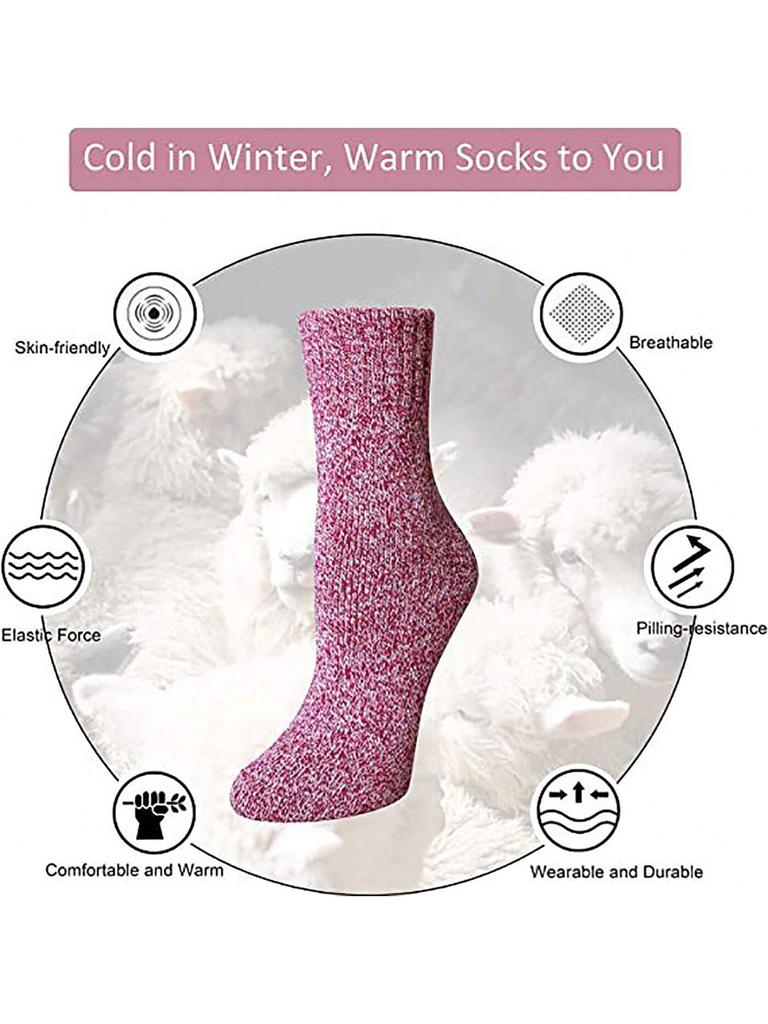 Women's Winter Wool Lined Socks Thickened Warm Middle Calf Floor Socks Stitched Outside Trade Towel Socks Short Tube Hosiery