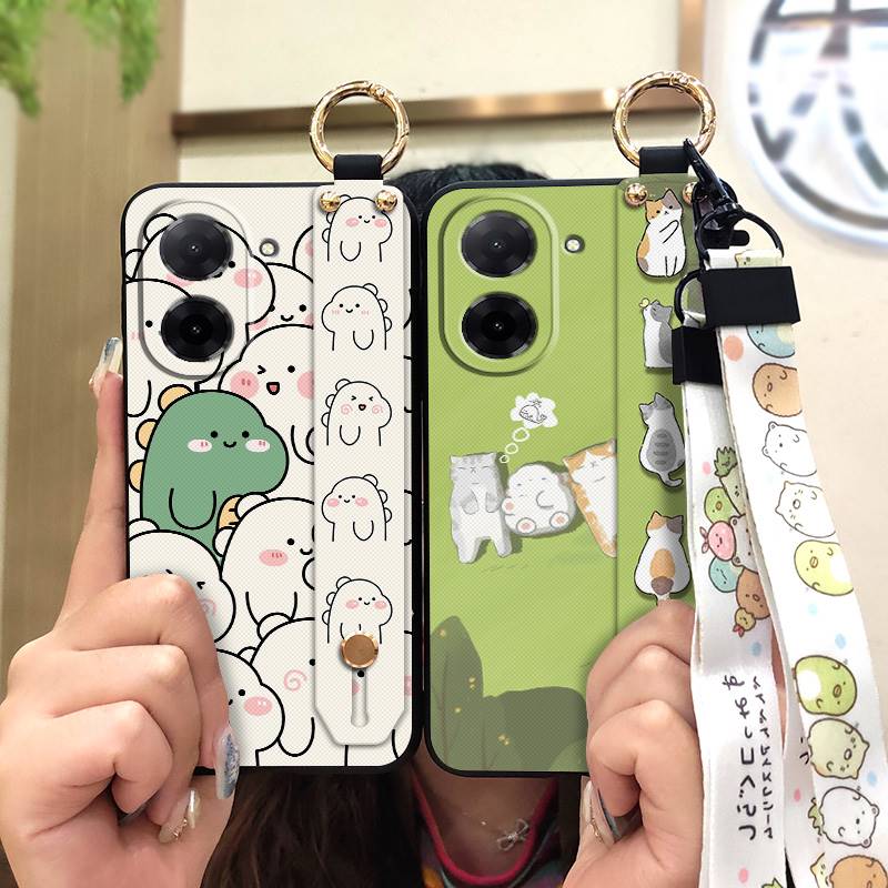 Wrist Strap Fashion Design Phone Case For Redmi A5 4G/Xiaomi Poco C71 4G Durable Soft Case Lanyard Protective Silicone