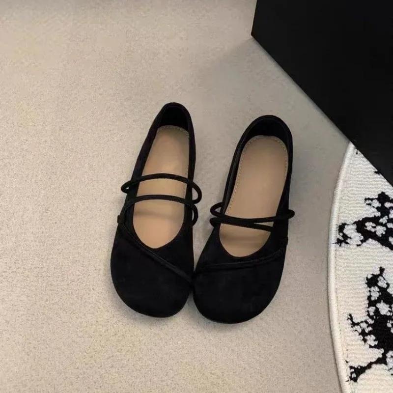 Schuhe für Damen Schwarz Runde Zehenpartie Rot Damen Ballerinas Schuh Niedriger Preis 39 Lässig Günstig Ausverkauf Y2k 2025 Sommer Rutschfest Stilvoll An