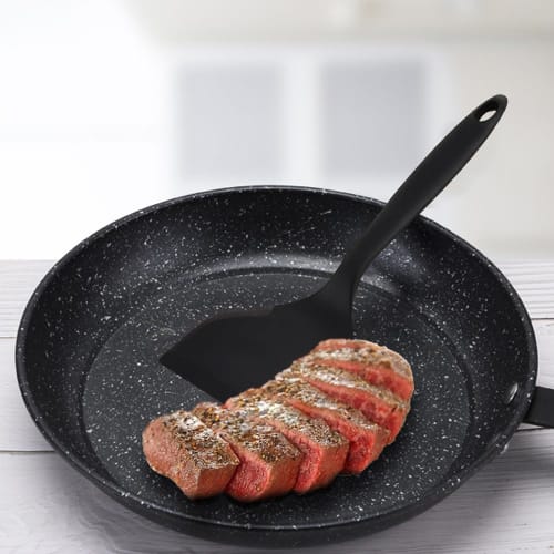 CHANGJIQ Okonomiyaki Spatula, Silicone Spatula Turner, Wide Omelette Spatula, Pancake Spatula, Cookware, Non-Stick, Multipurpose, Heat-Resistant, for