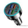 Digital Car Charger 4-Port 66W Fast Charging PD USB QC3.0