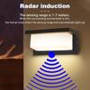 Outdoor Waterproof Wall Light LED 15W Radar Sensing Indoor Bedroom Living Room Outdoor Porch Wall Light Garden Decorative Light