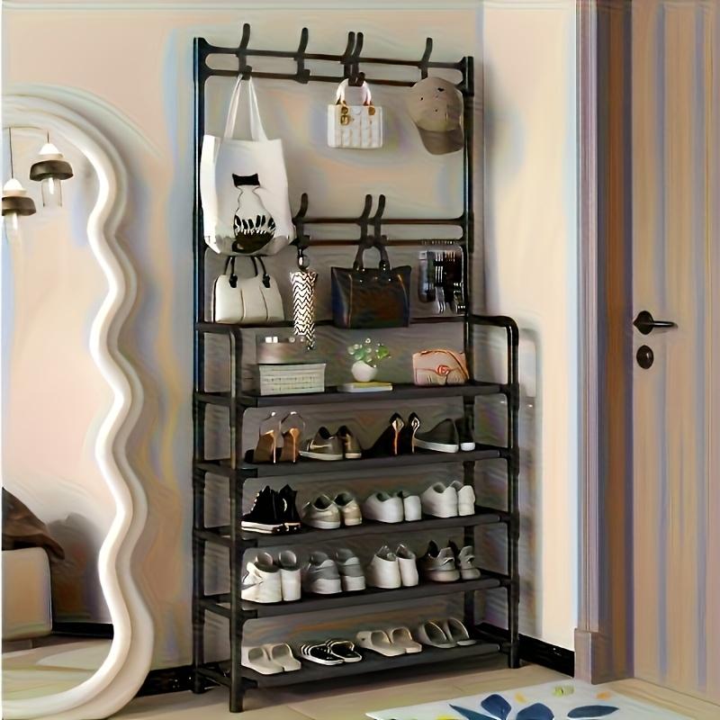 

5 Tier Shoe Rack, Space-Saving & Durable. Minimalist Design for Entryway,Bedroom,Living Room. Easy Assembly, Holds Shoes & Hats.