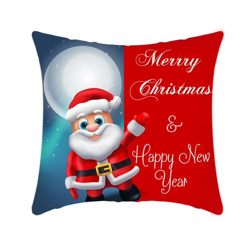 

Christmas New Sofa Pillow Cover Red Cartoon Anime Holiday Cushion Cover 45X45cm (without core)