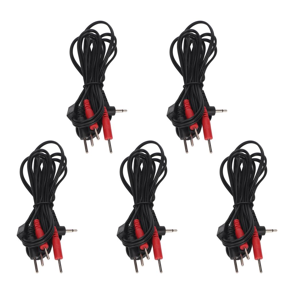 Electrode Wire 2.5mm Right Angle Plug 4 In 1 Pin Type Electrode Cable for Massager 4.6ft 5pcs