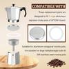 Silicone Sealing Ring Aluminum Replacement Filter 1 Cup For Stove Top Espresso Maker Replacement Filler Parts Set Includes 1 Filter and 3 Upgraded