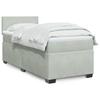 VidaXL Slatted Bed Base and Mattress Light Grey 90x200 Cm Velvet, Bed, Platform Bed, Panel Bed, Furniture of 3288504