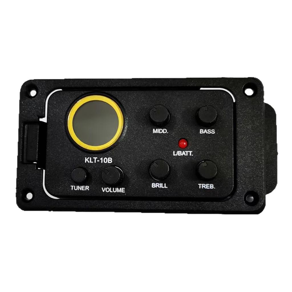 Guitar LCD Pickup EQ KLT-10B: Folk Acoustic 4-Segment Equalizer with Tuner