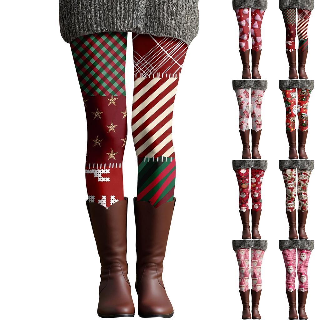 Damen Casual Mode Outdoor Halloween Bedruckte Slim Elastische Yogahose Cropped Hose