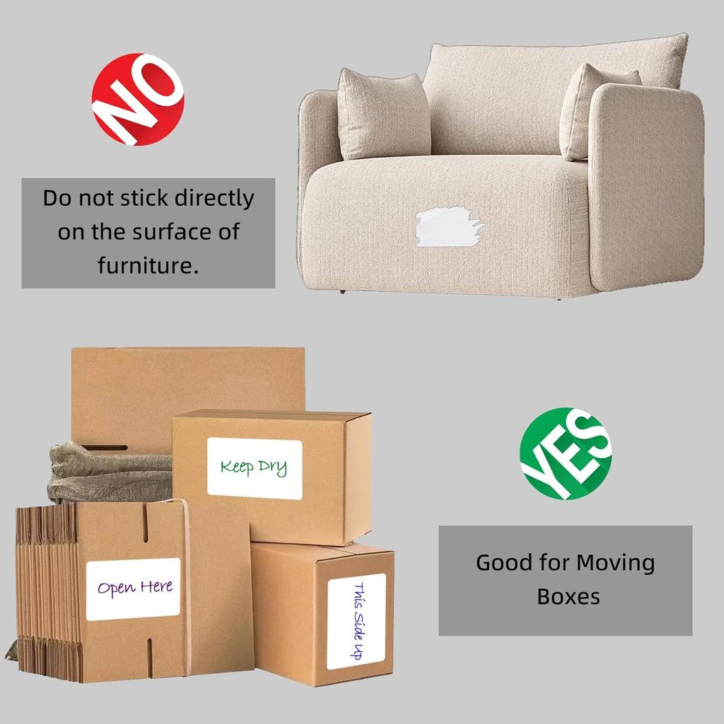 180 Pcs 4"x6" Large Moving Labels for Boxes, White Writable Stickers for Storage B & Organization, Blank Moving Boxes Labels for Kitchen, Home &