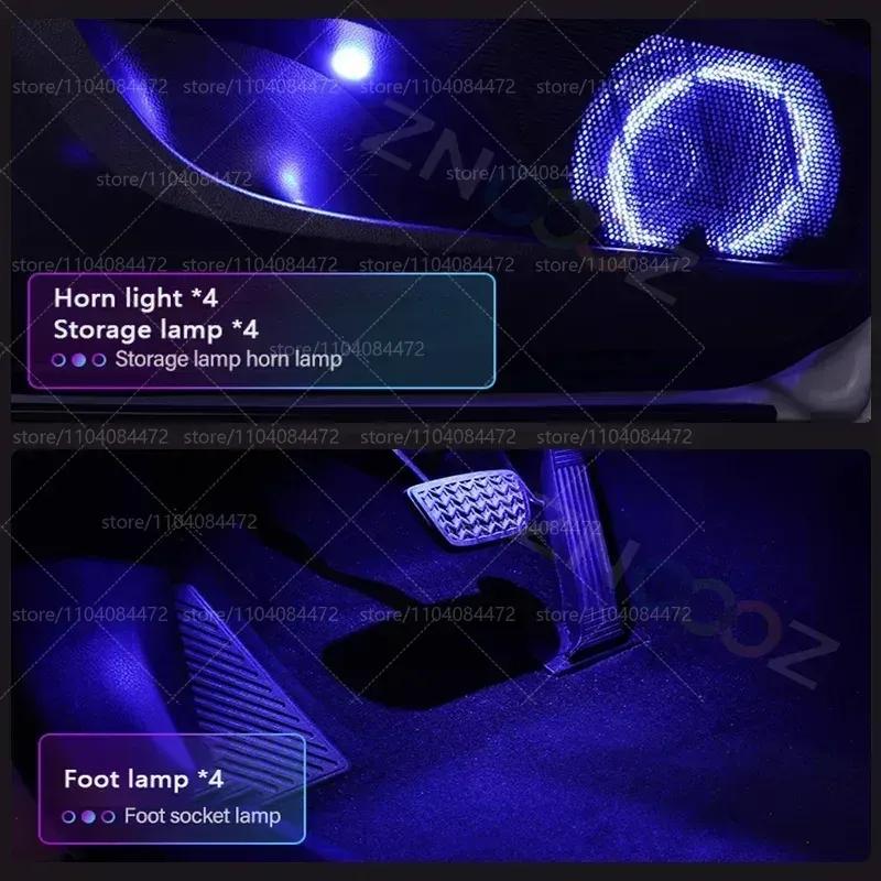 For Cadillac ATS 22in1 RGB Car Interior Acrylic Car Ambient Lights RGB Hidden Acrylic Strip Decoration Atmosphere Accessories