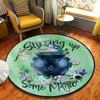 Kitchen Crystal Witch Round Area Rugs Indoor Circle Rug Halloween Entryway Doormat Floor Carpet for Bedroom Living Room Mat