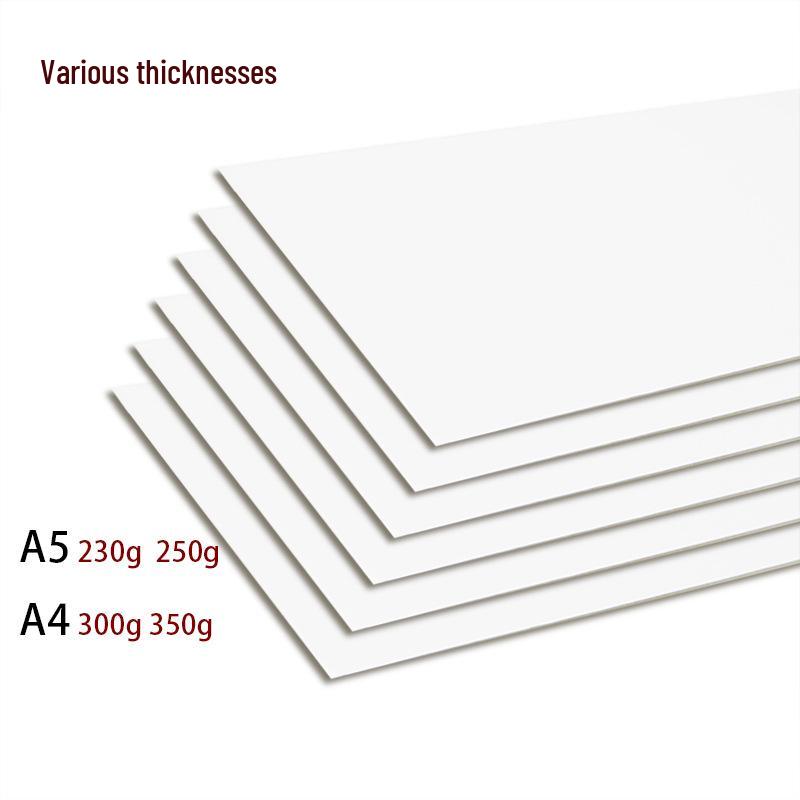 Double-Sided A5/A4 White Cardstock 250-350g for Handmade Painting & Printing