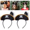 2 Pcs Pirate Captain Skull Hair Hoop Halloween Headdress Party Supplies Role Playing Cosplay Accessories Lightweight Reusable