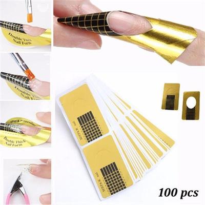 100Pcs  Nail Art Extension Sticker Guide Shape Acrylic Professional Nail Tools Gel Nail Polish Tips