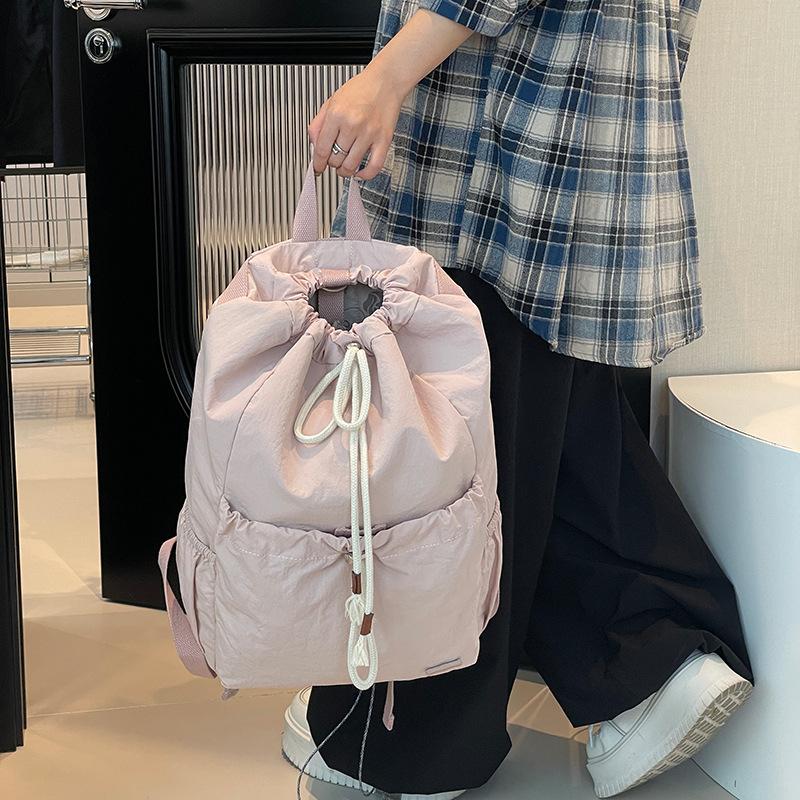 Rucsac de student cu șnur pentru doamne, același rucsac de badminton ca al bloggerilor, călătorie în aer liber