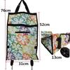 Tragbare faltbare wiederverwendbare Einkaufstaschen Kleiner Einkaufswagen Kaufen Einkaufstrolley Tasche mit Rädern Obst Gemüse Tasche Lebensmittel Organizer
