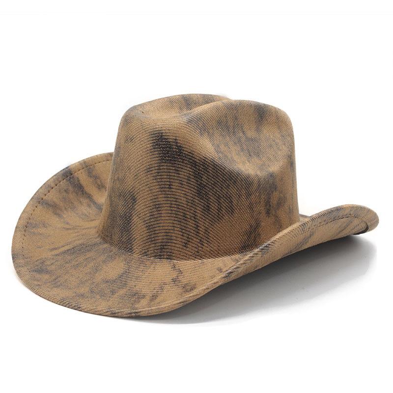 Cracked Light Board Top Western Cowboy Hat Festival Stage Performance Top Hat Trendy Jazz Hat