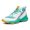Anta Player 2 Cushioning Slip Resistant Abrasion Resistant Mid top Basketball Shoes Men's White Green 11941662S-2