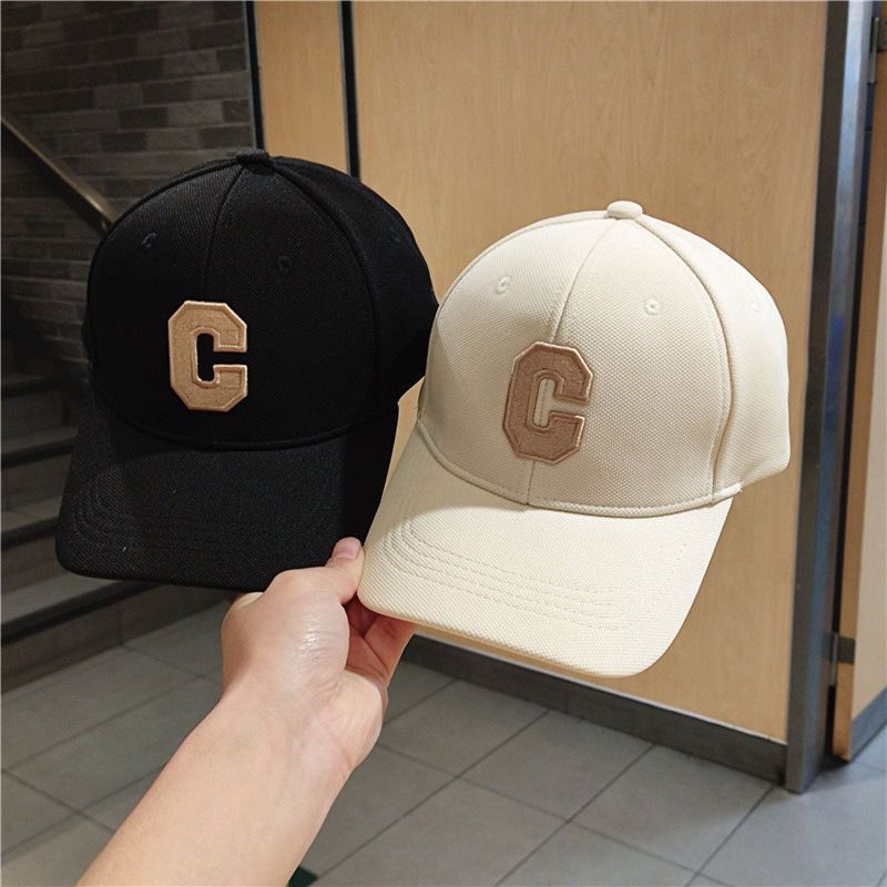 New cap C letter female breathable couple ins show face small fashion sunshade baseball cap male trend