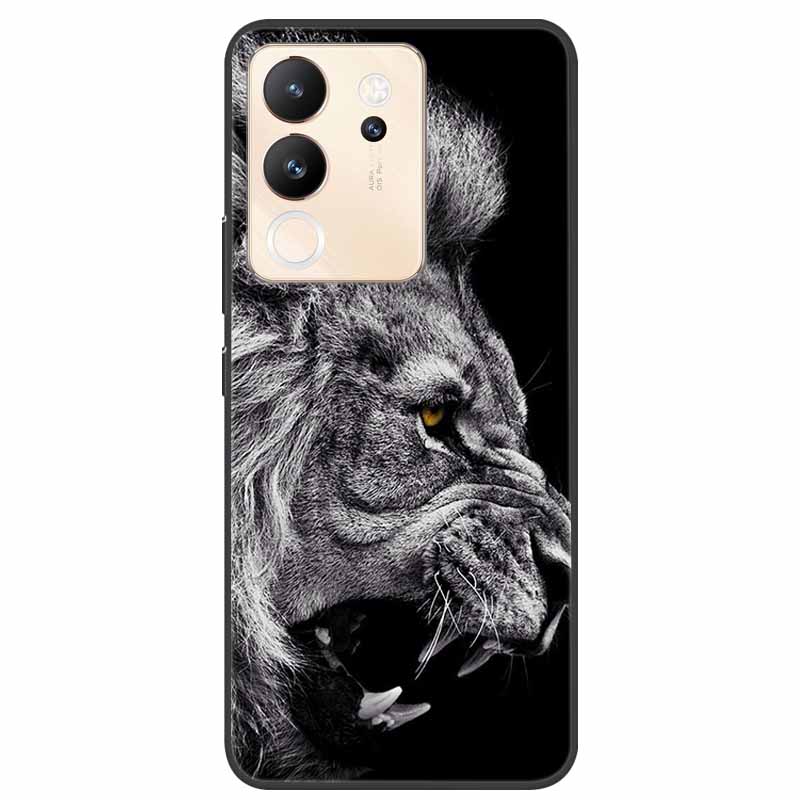 For Vivo V30 Lite Case 6.67'' Silicone Painted Soft TPU Protective Cover for Vivo V 30 Lite 5G Phone Cases V30Lite V2314 Cartoon