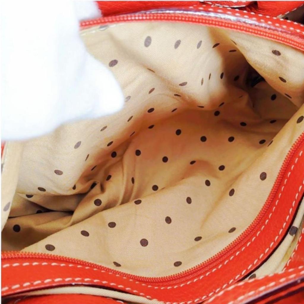 Kate Spade Drawstring type Handbag leather Red Women Used