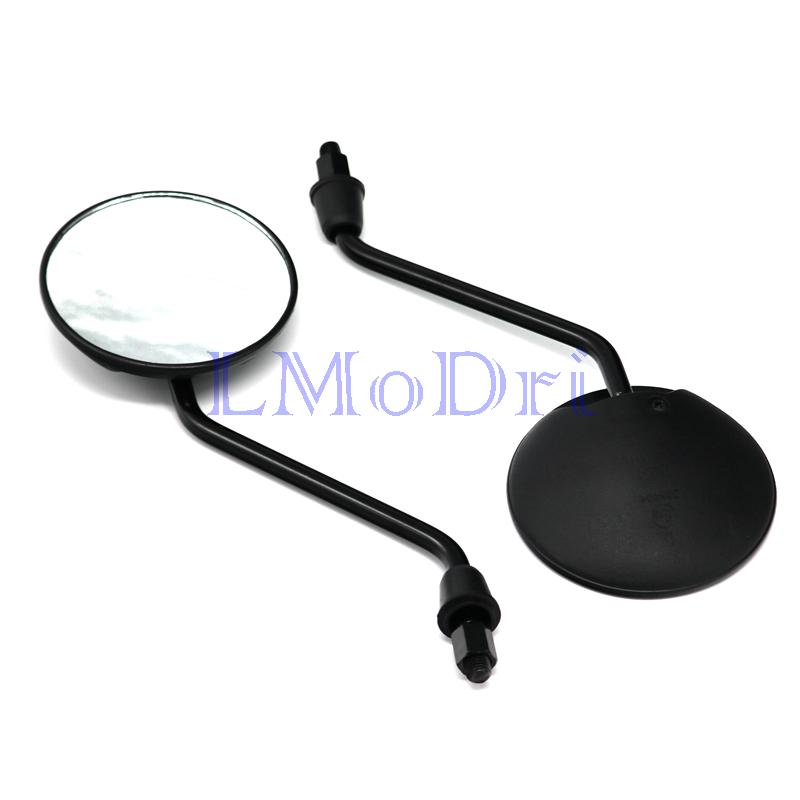 LMoDri One Pair Circle Motorcycle Mirror Rear View Mirrors For Motorcycles E-Bike Honda Scooter Kawasaki Suzuki Yamaha 10mm