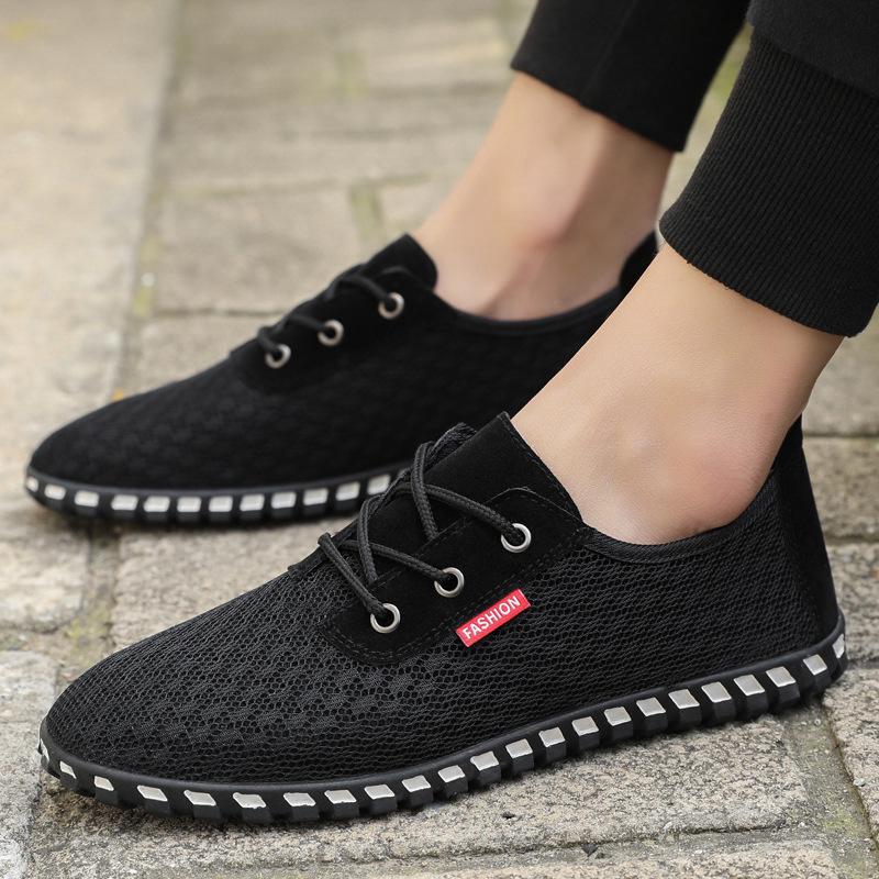 

2024 Мужская повседневная обувь Cross-Border из дышащей сетки — Большие размеры, подходит для студентов