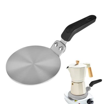 Gas Stove Heat Diffuser Plate 5.1/7.8 Inch Round Thermal Conductive Induction Adapter with Anti-Scalding Handle for Even Heat Distribution Cookware
