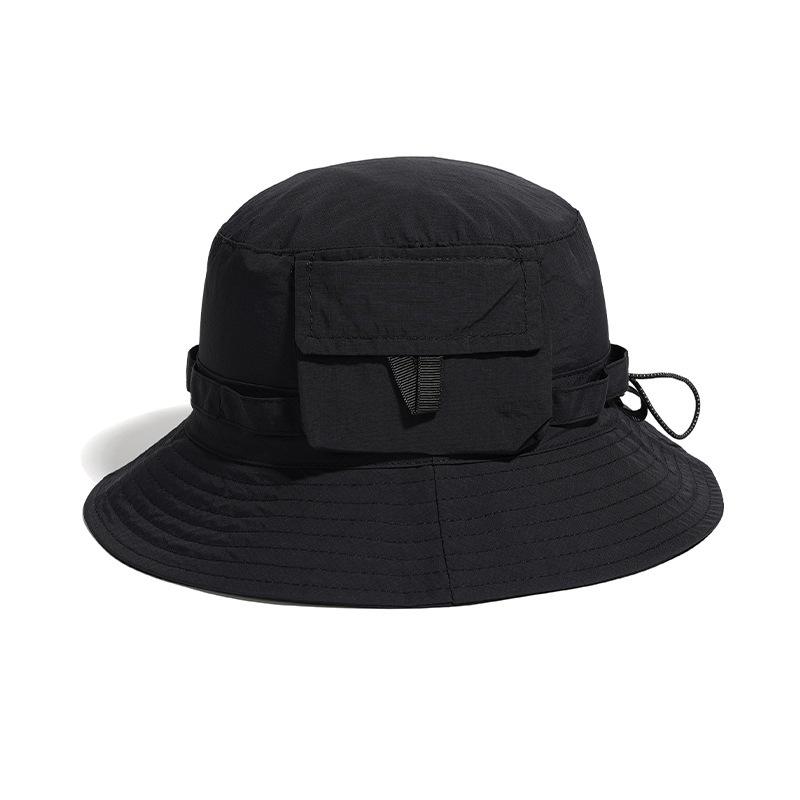 

Мужские и женские шляпы-панамы с регулируемым шнурком, солнцезащитные, для улицы, шляпы рыбака чёрный