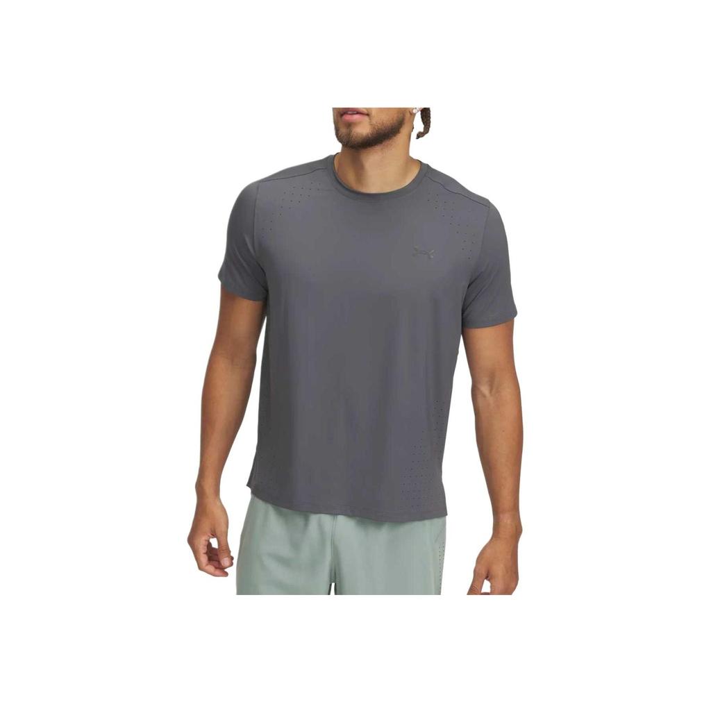 Under Armour Iso-Chill Ss25 Cool Series Comfortable Soft Skin-Friendly Fashion Short Sleeve Breathable T-Shirt Men T-Shirts Rhino-Gray 1389802-025