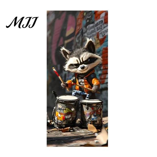 Colorful Utility Room Surface Decals Cartoon Animal Trash Can Sticker, Self-Adhesive PVC Decal, Waterproof Cute Decorative Adhesive for Household Bins