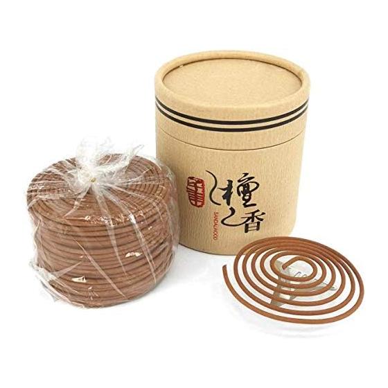 Incense, specially selected sandalwood, gentle scent, spiral incense, air purification, disc incense, 40 rolls, 3.5 hours