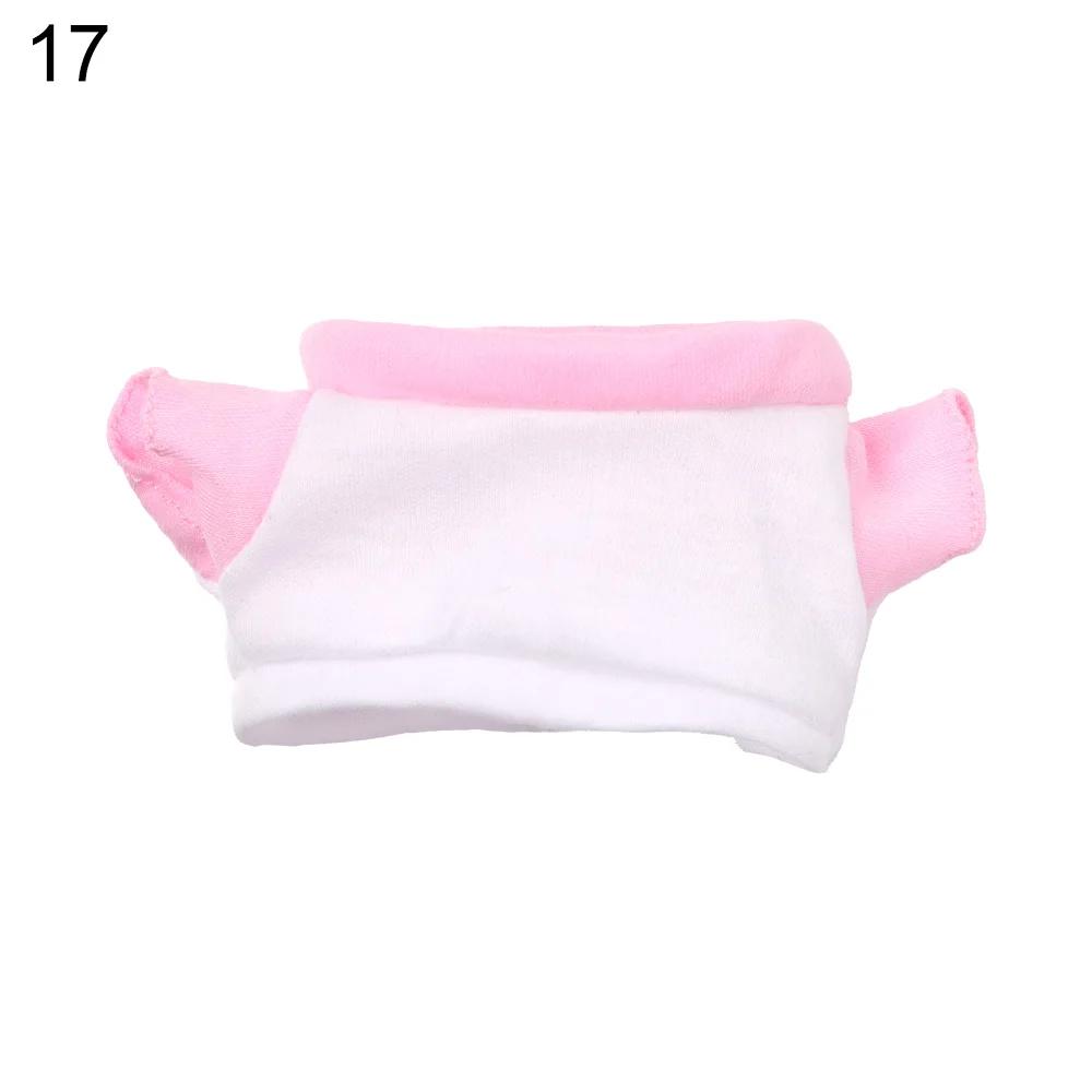 20cm Doll Clothes Miniature Hat Doll Jeans Shorts Outfits Overalls Handmade Jacket Pants For 1/12 BJD Dolls Accessories Kids Toy